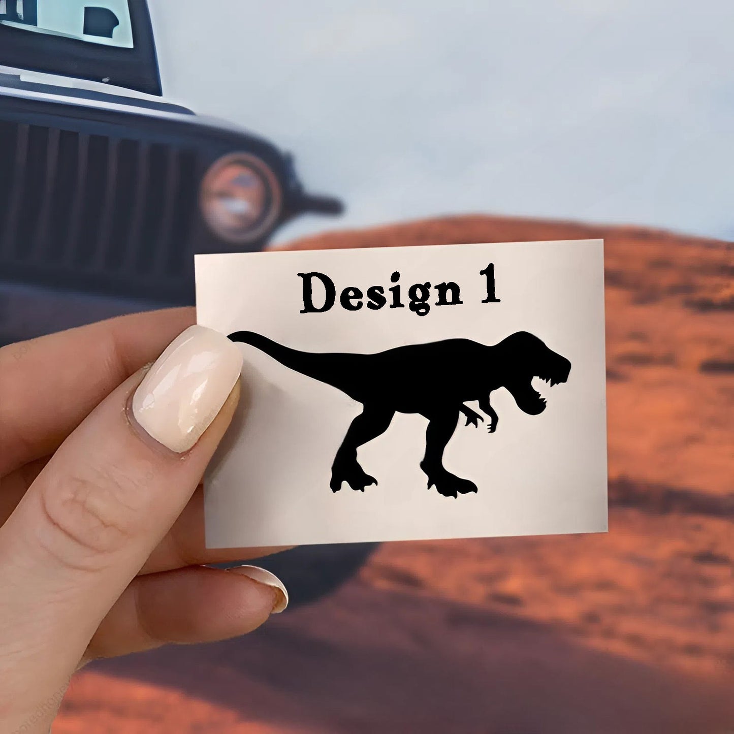 Set of 2 - Dino Car Stickers