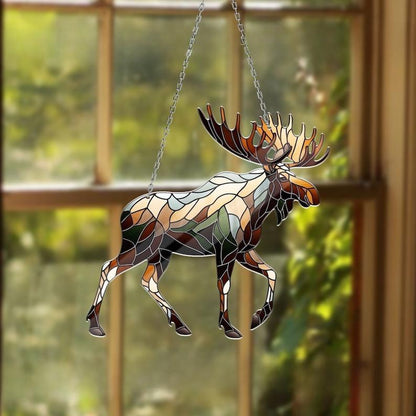 Moose Acrylic Window Hanging, Hunting Gift