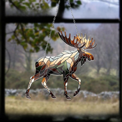 Moose Acrylic Window Hanging, Hunting Gift