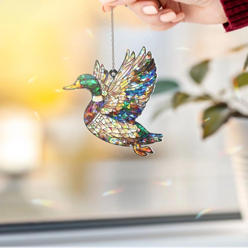 Flying Mallard Duck Acrylic Window