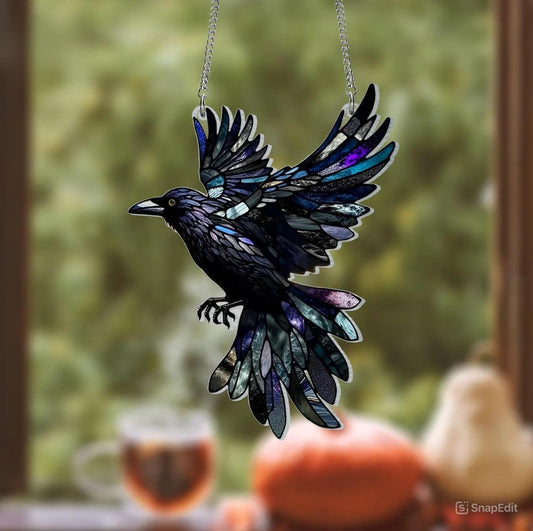 Raven Fly Gothic Acrylic Window