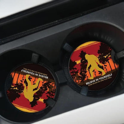 Believe in Bigfoot Car Coaster