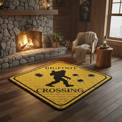 Bigfoot Crossing Quilted Square Mat