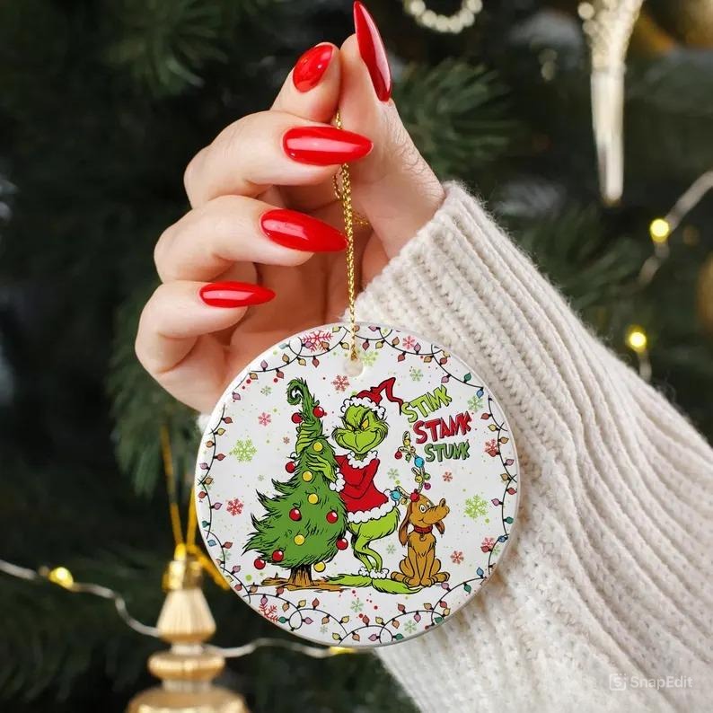 Stink, Stank, Stunk – Funny Christmas Ceramic Ornament