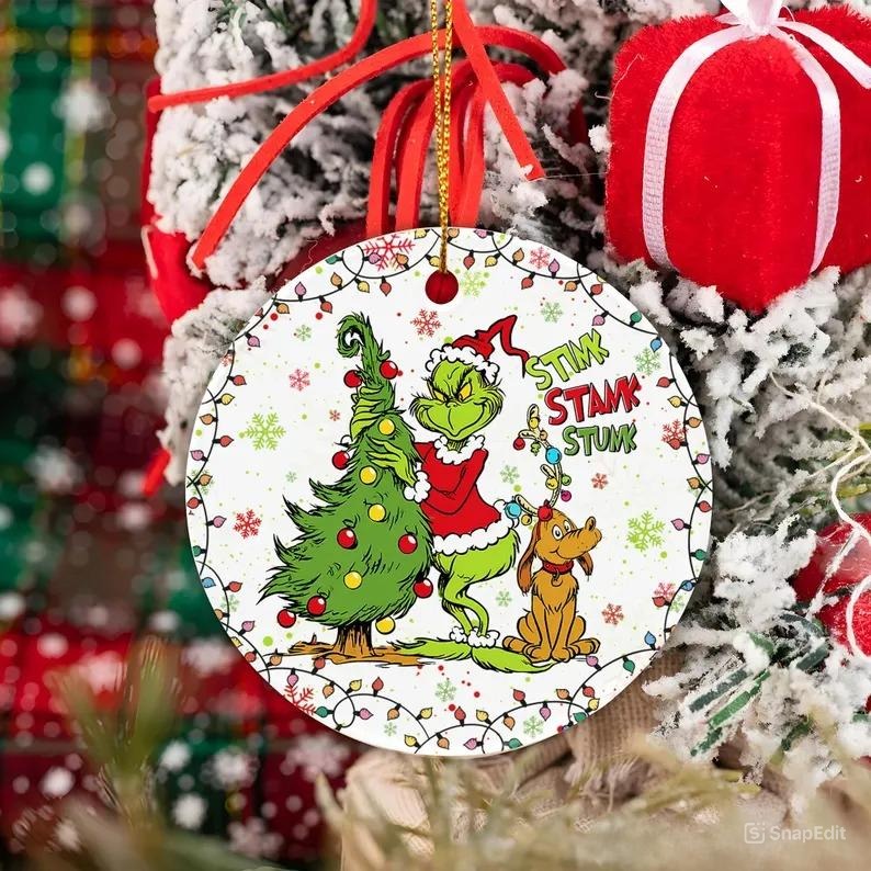 Stink, Stank, Stunk – Funny Christmas Ceramic Ornament