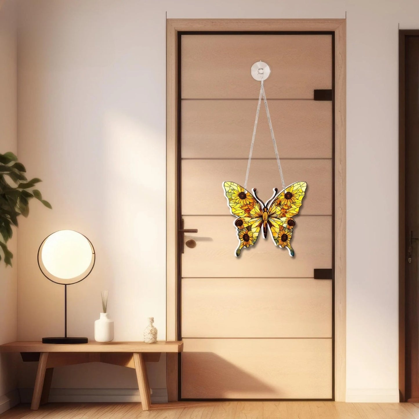 Butterfly Memorial Acrylic Window, Acrylic Window Hanging