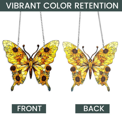 Butterfly Memorial Acrylic Window, Acrylic Window Hanging