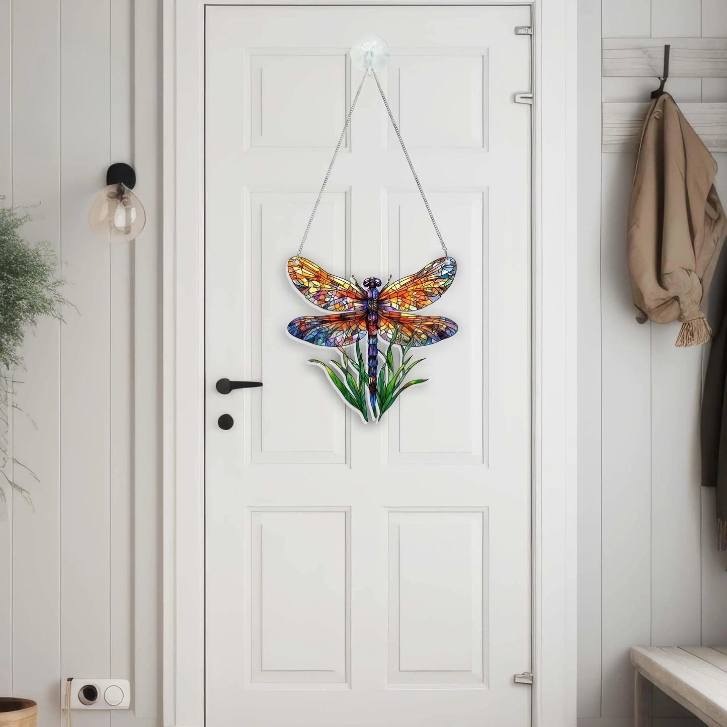 Dragonfly Acrylic Suncatcher, Colorful Dragonfly Window Hanging