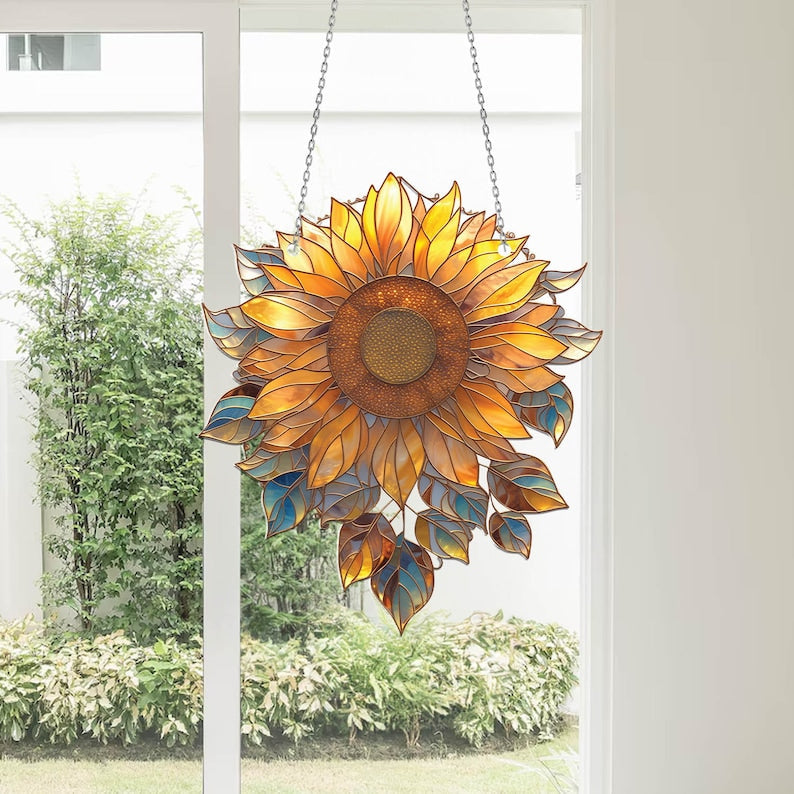 Beautiful Sunflower Acrylic Window Hanging