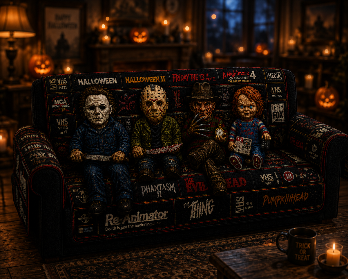 Halloween Horror Quilted Sofa Cover