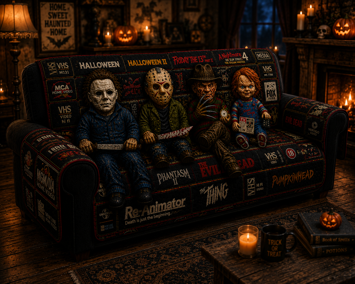 Halloween Horror Quilted Sofa Cover