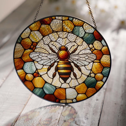 Bee Stainglass - Window Hanging Suncatcher