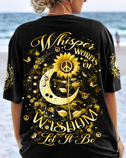 WHISPER WORDS OF WISDOM LET IT BE SUNFLOWER ALL OVER PRINT