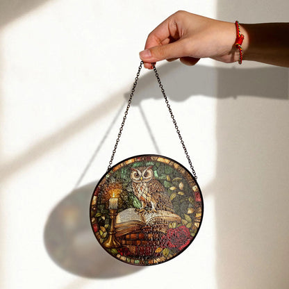 Owl Stained Glass Suncatcher