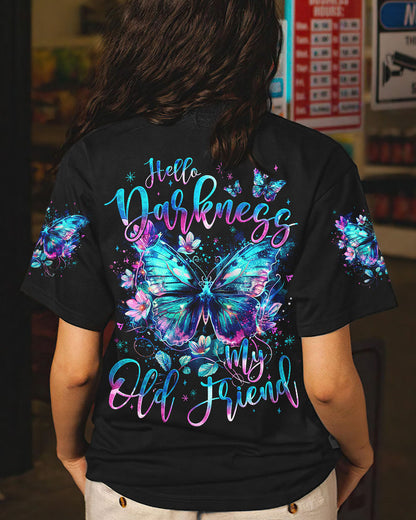 HELLO DARKNESS MY OLD FRIEND BUTTERFLY ALL OVER PRINT