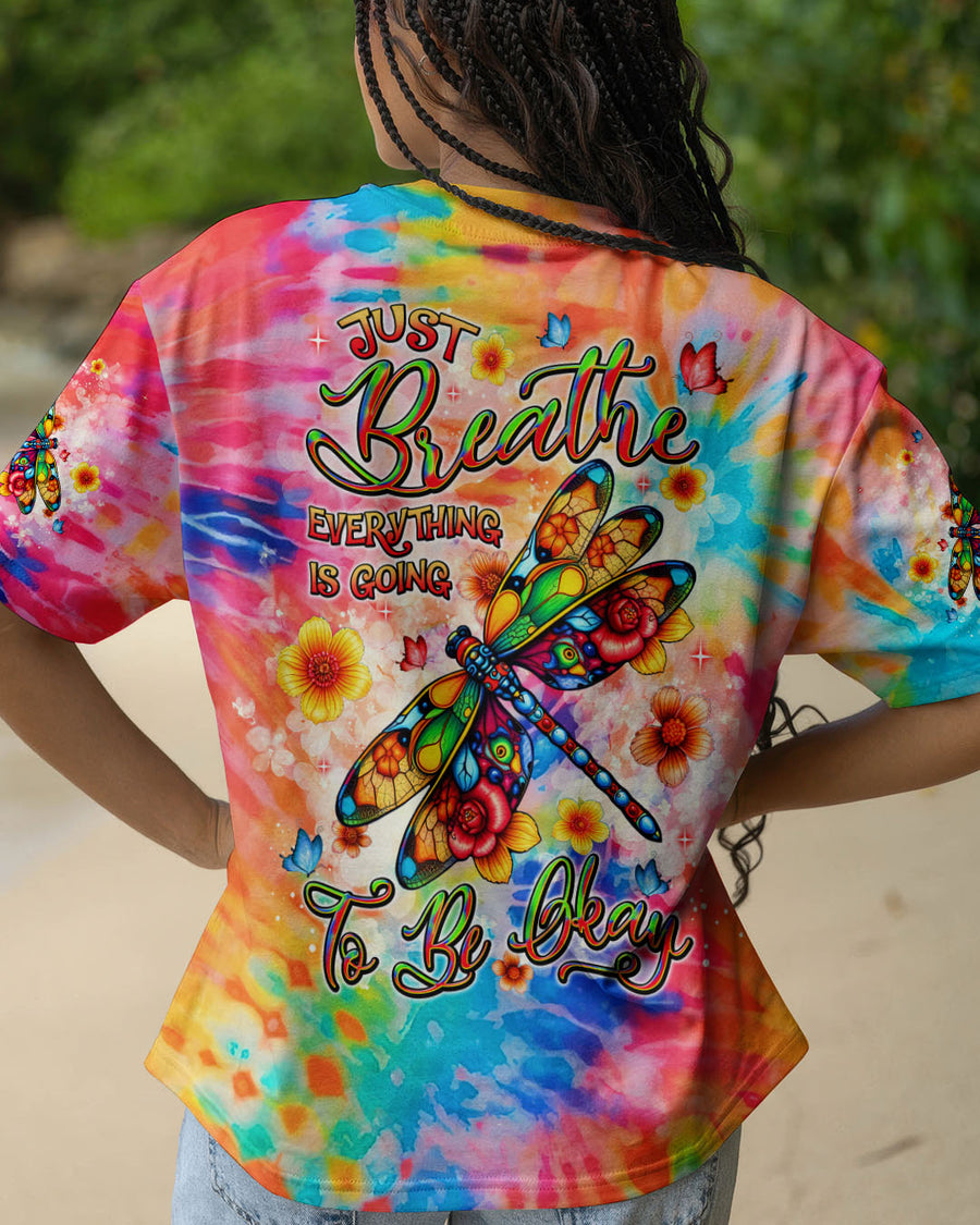 JUST BREATHE DRAGONFLY ALL OVER PRINT