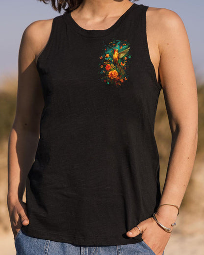 JUST BREATHE HUMMINGBIRD ALL OVER PRINT