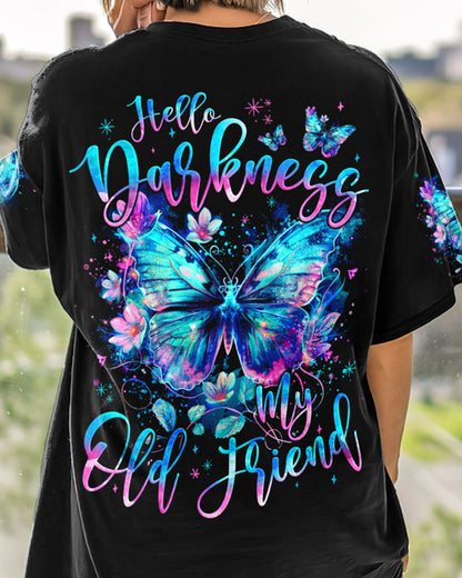 HELLO DARKNESS MY OLD FRIEND BUTTERFLY ALL OVER PRINT