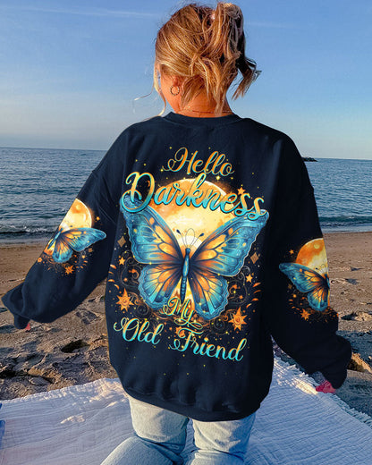 HELLO DARKNESS MY OLD FRIEND BUTTERFLY ALL OVER PRINT