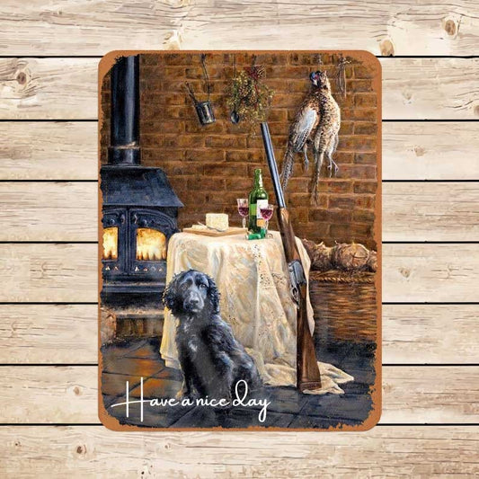 Afternoon Cabin Metal Sign