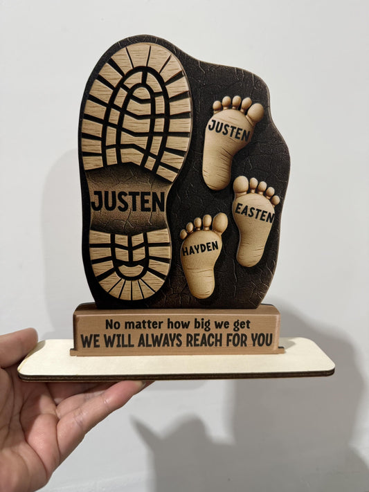 Your Footsteps Led Our Way - Family Personalized Custom Shaped Wood Standee
