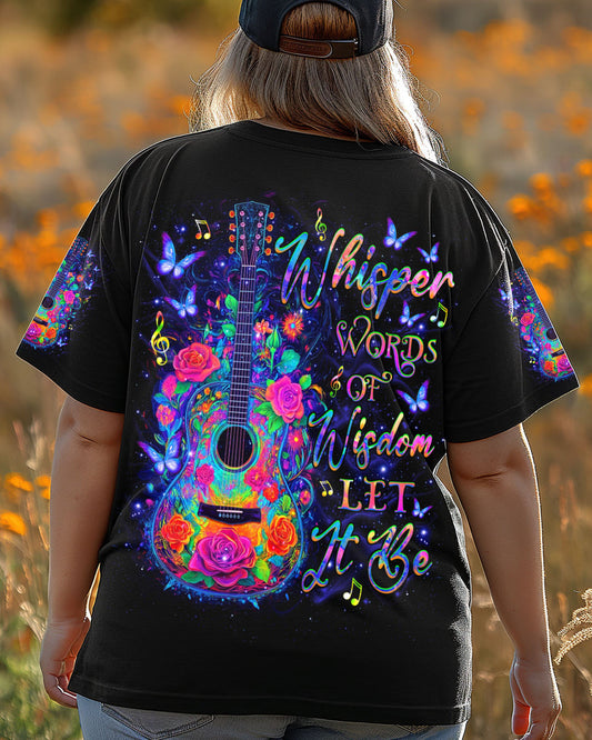WHISPER WORDS OF WISDOM LET IT BE GUITAR ALL OVER PRINT