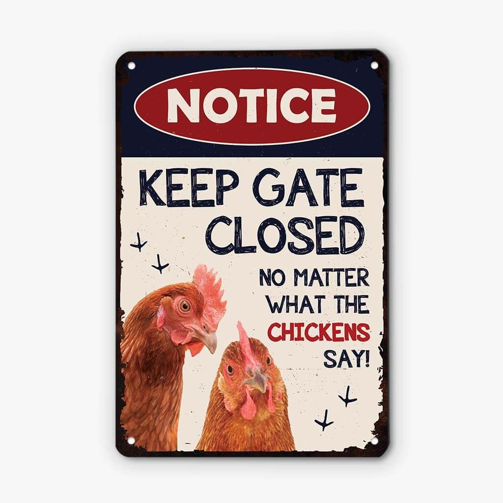 Personalised Notice Metal Sign For Farm Animals
