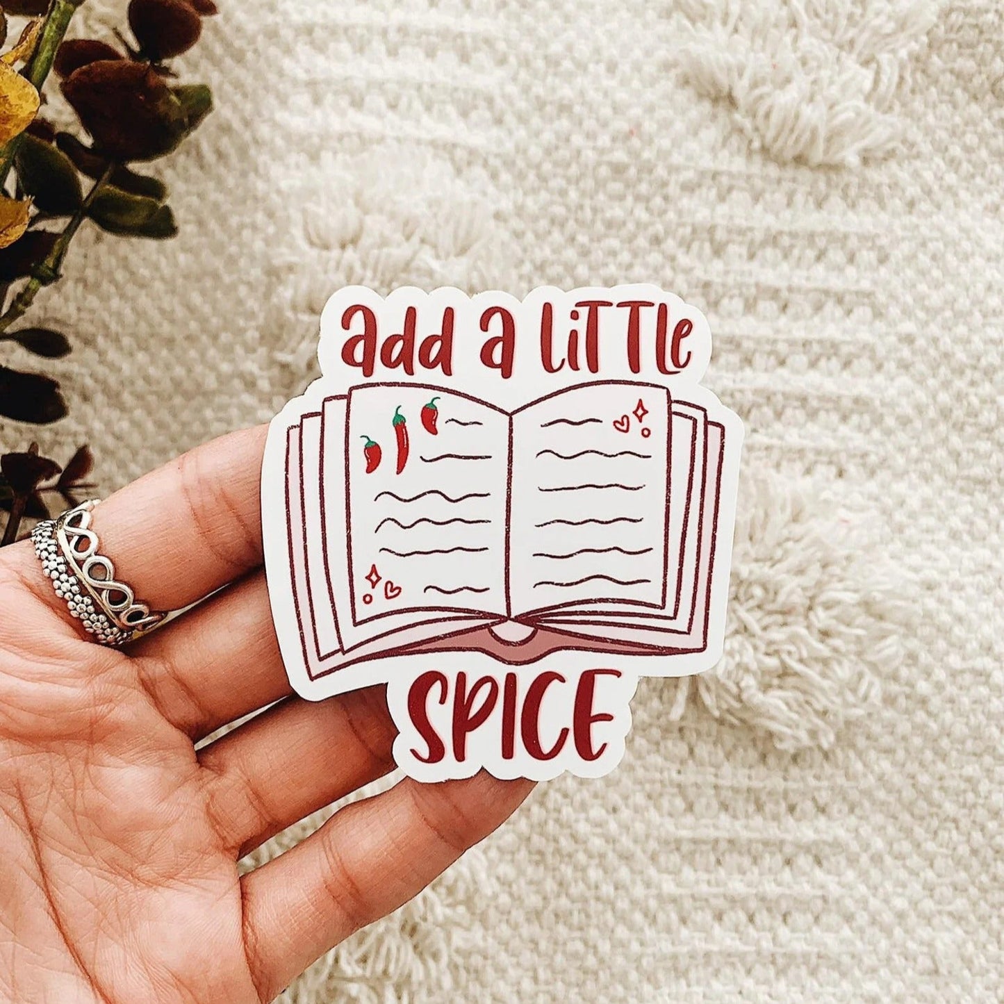 Add a Little Spice Bookish Sticker - Bookish Sticker Decal
