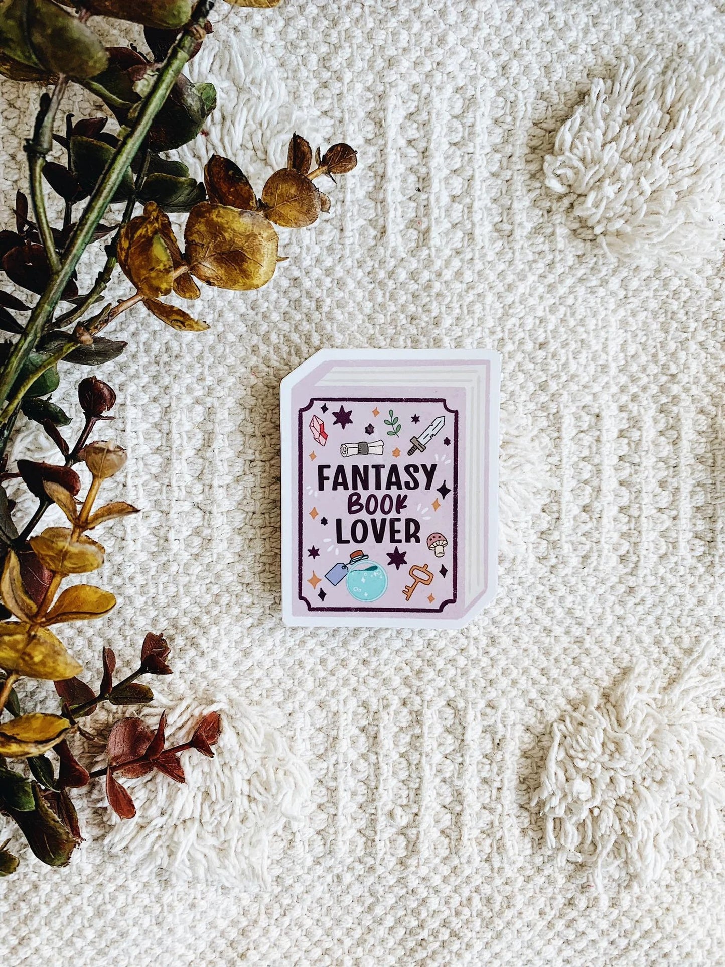 Fantasy Book Lover Quote Sticker Decal