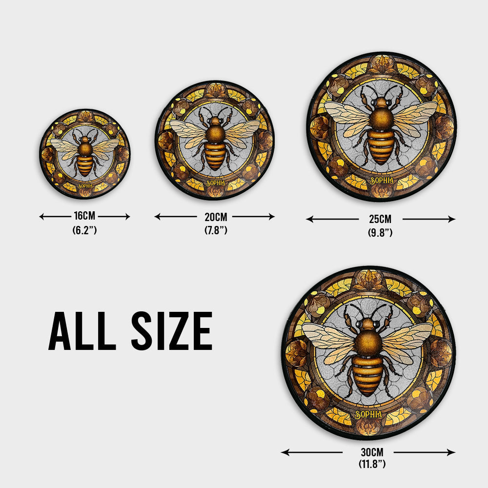Bee and Flower Stainglass - Window Hanging Suncatcher