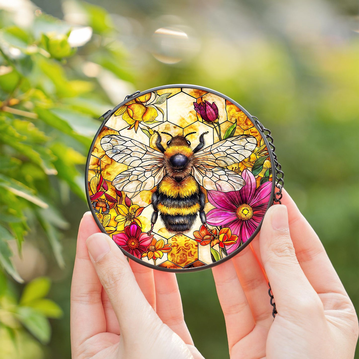Bee Stain Glass - Window Hanging Suncatcher