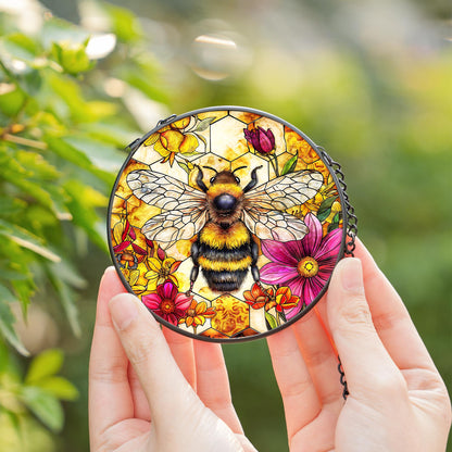 Bee Stain Glass - Window Hanging Suncatcher