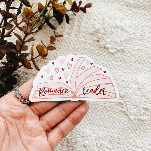 Romance Reader Book Sticker Decal