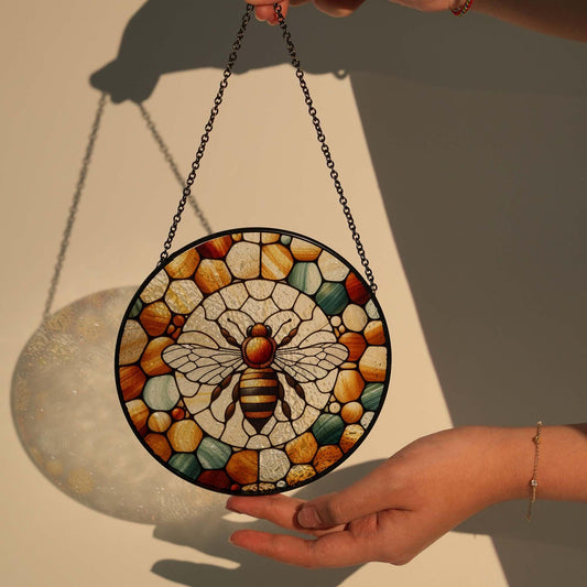 Bee Stainglass - Window Hanging Suncatcher