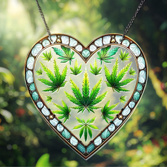 Marijuana Leaf Cannabis  Acrylic Window