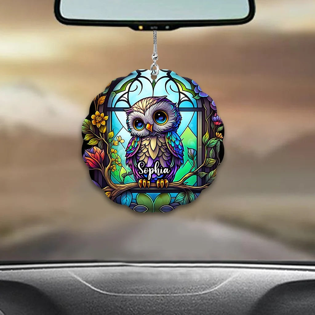 Cute Owl - Custom Shape Car Ornament