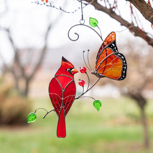 Cardinal  Acrylic Window Hangings Decor