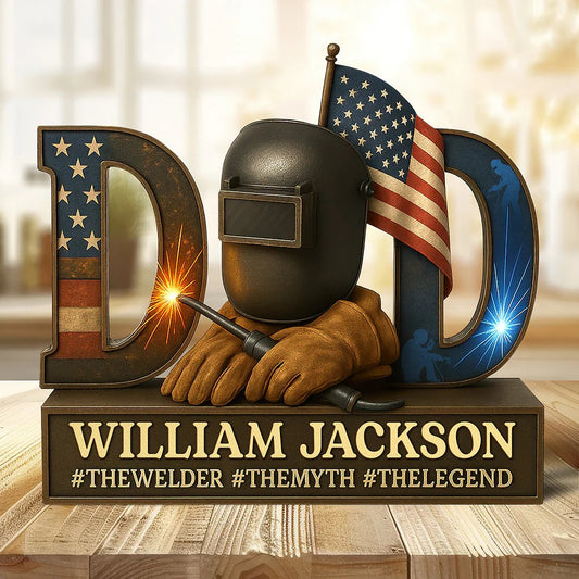American Welder Acrylic Plaque - Personalized Gifts For Dad