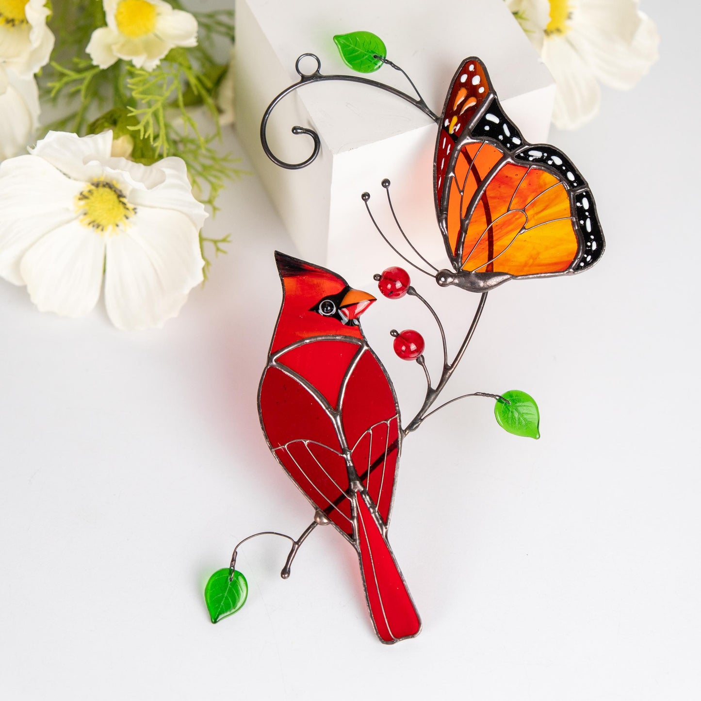 Cardinal  Acrylic Window Hangings Decor