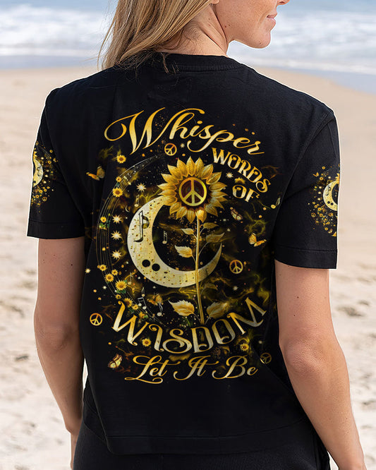 WHISPER WORDS OF WISDOM LET IT BE SUNFLOWER ALL OVER PRINT