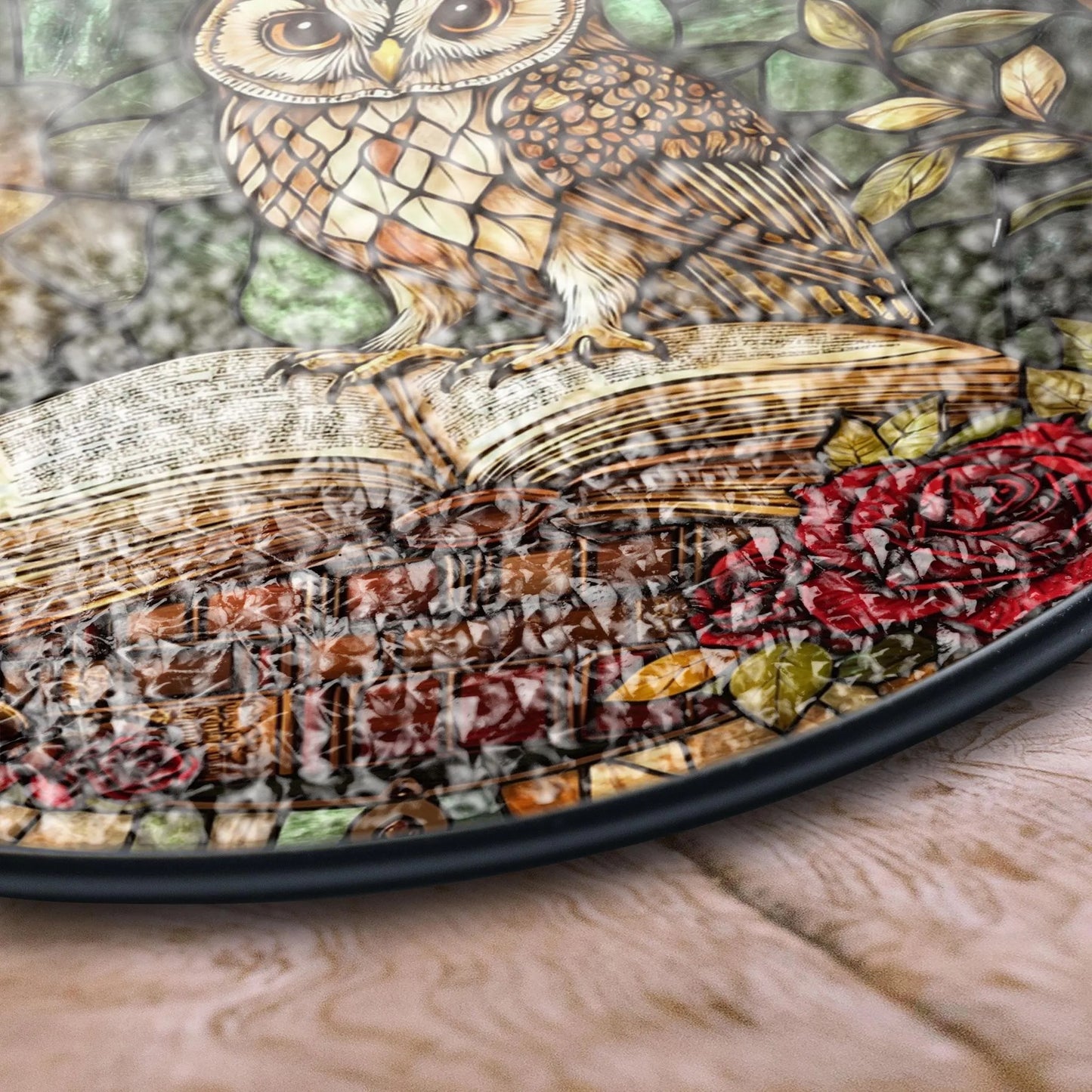 Owl Stained Glass Suncatcher