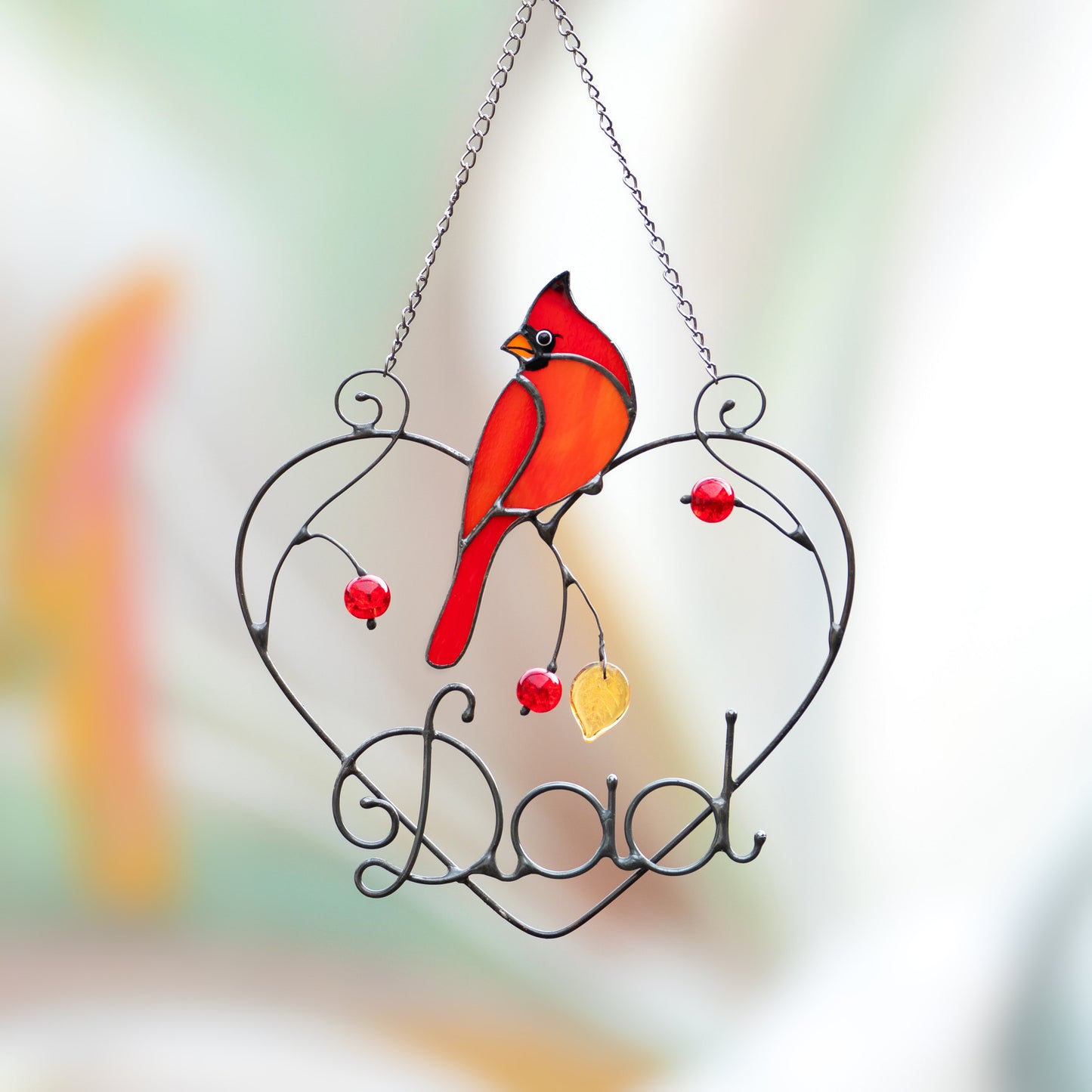 Cardinal Acrylic Window Hangings Decor