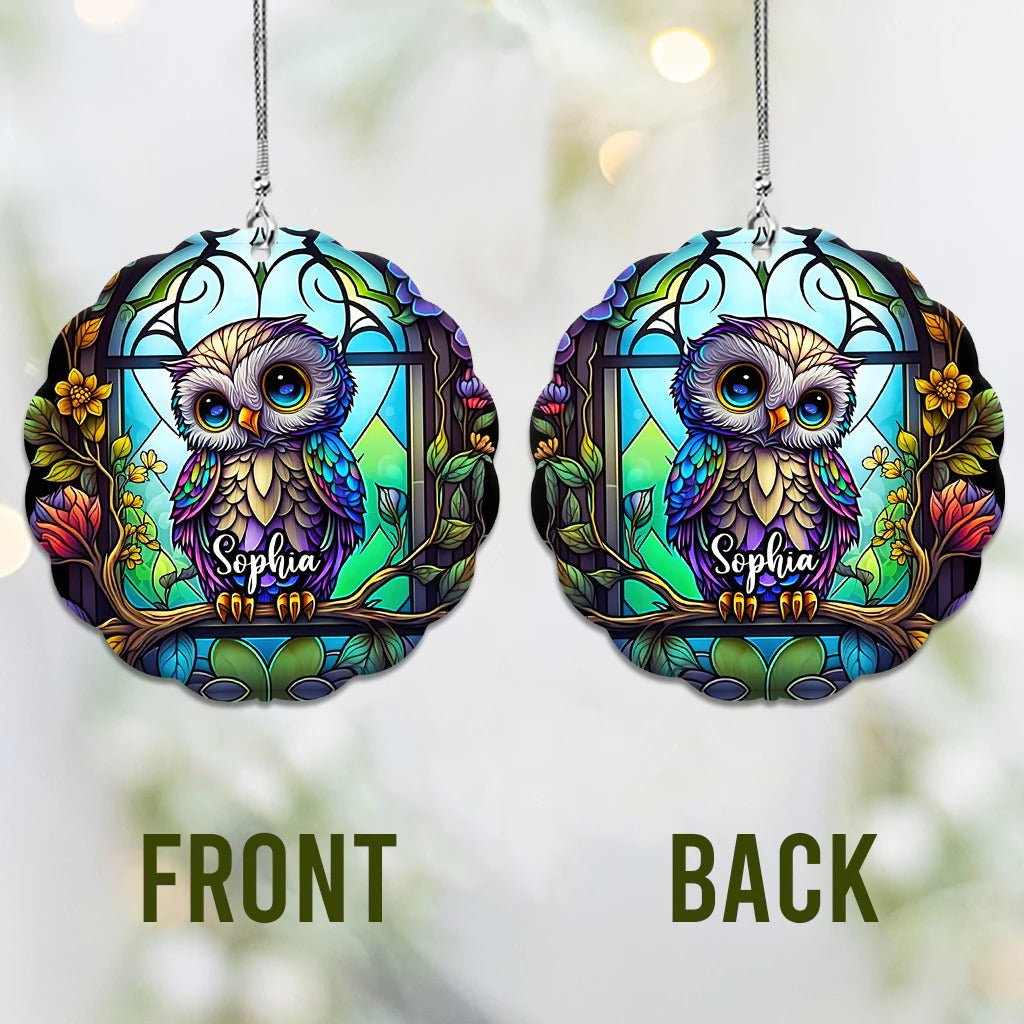 Cute Owl - Custom Shape Car Ornament