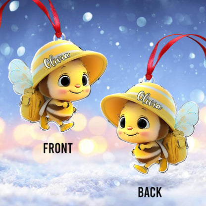Cute Baby Bee - Personalized Bee Custom Shaped Ornament