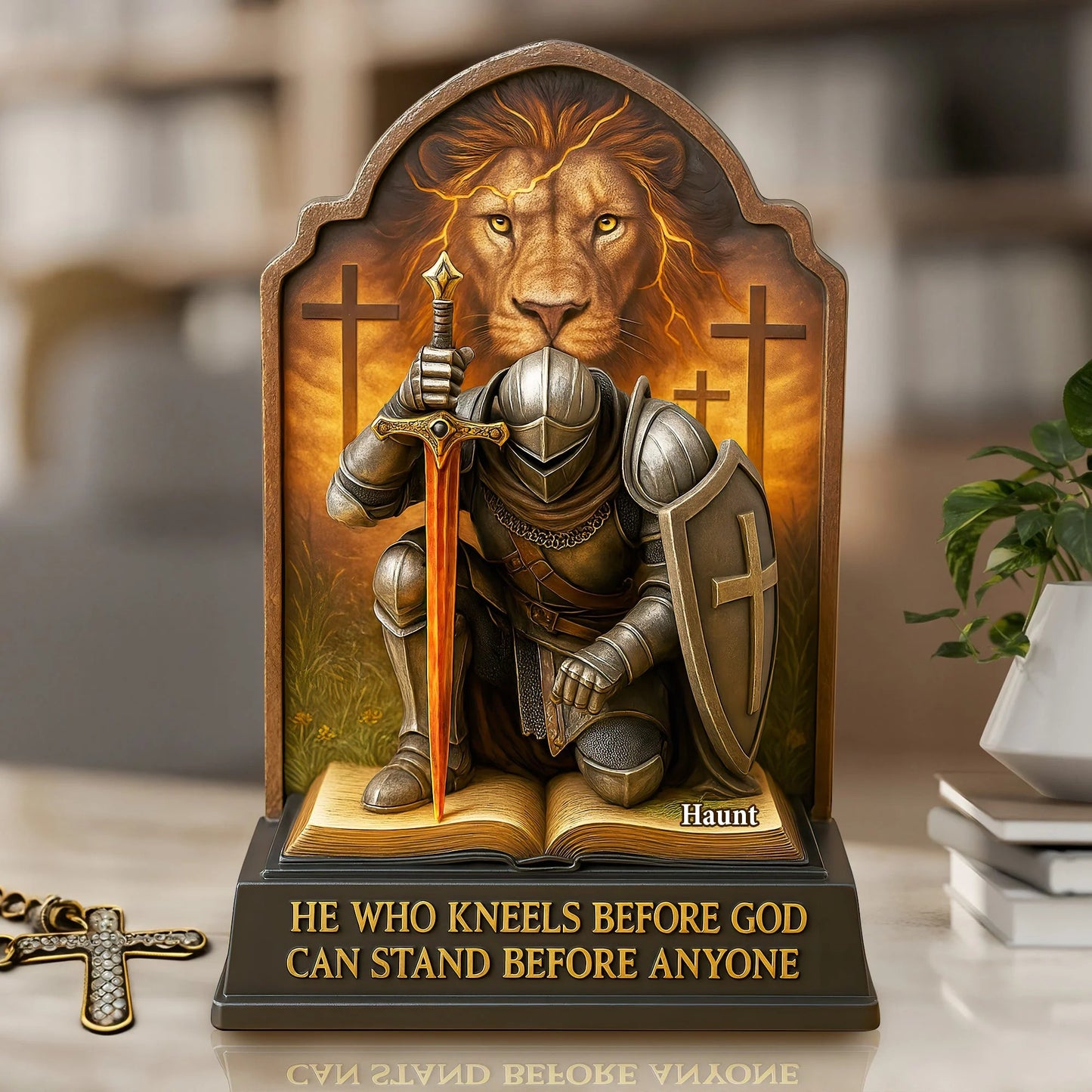The Man Kneels Before God Acrylic Plaque - Personalized Gifts For Jesus