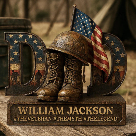 Veteran Dad Acrylic Plaque - Personalized Gifts For Dad