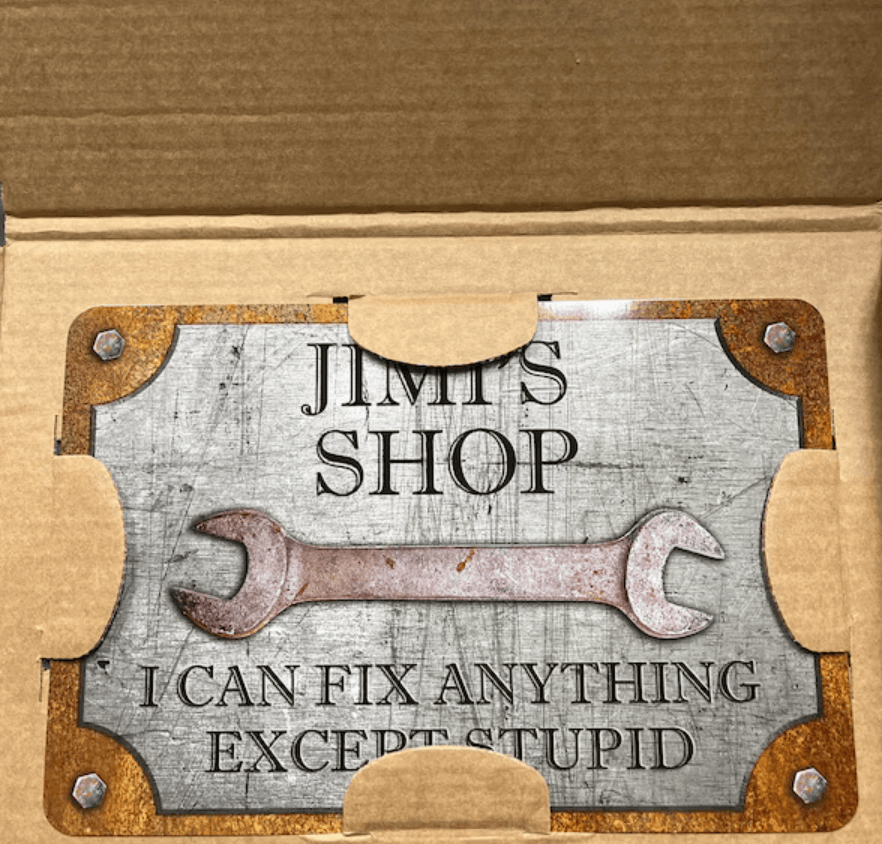 Customizable Rust & Steel Garage Sign - Personalized Metal Sign