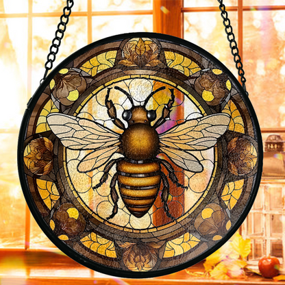 Bee Stainglass - Personalized Window Hanging Suncatcher