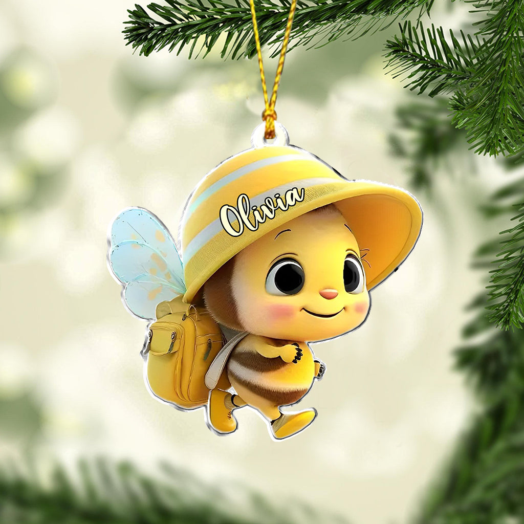 Cute Baby Bee - Personalized Bee Custom Shaped Ornament