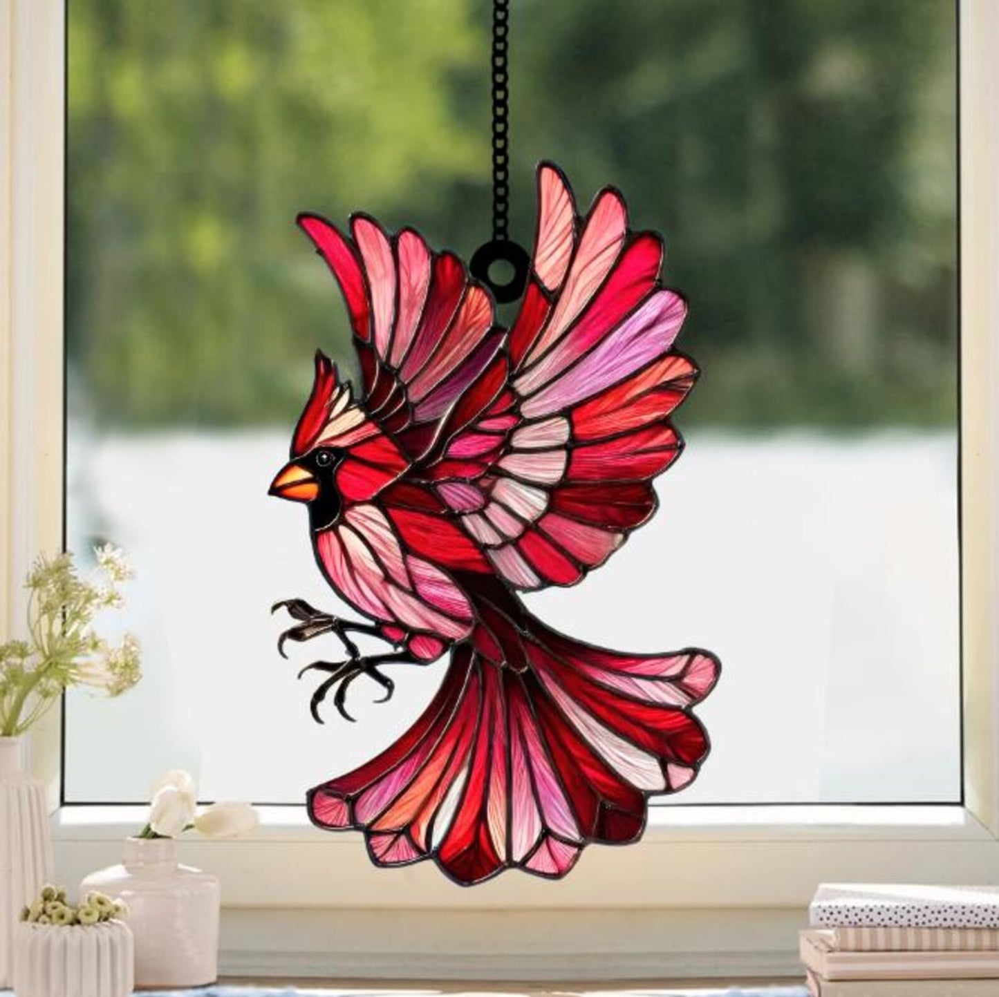 Red Cardinal Acrylic Window